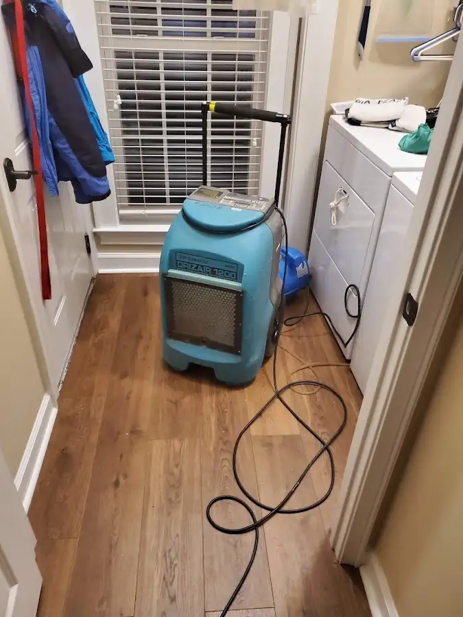 Commercial dehumidifier deployed for Flood Damage Cleanup in Bedford