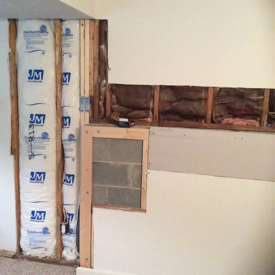 Wall insulation replacement during Structural Drying in Bedford